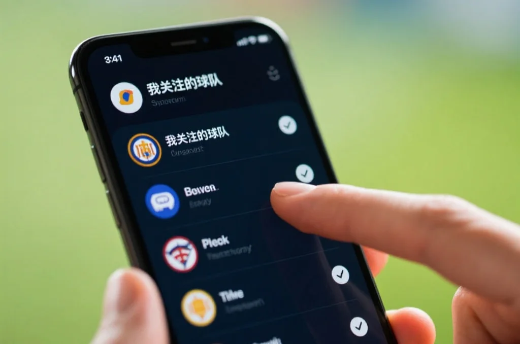 K体育APP关注球队界面